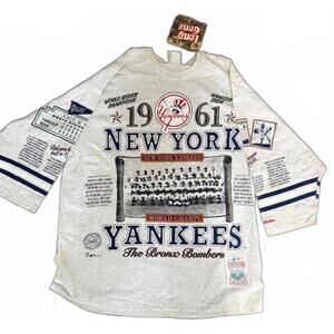 NWT Vintage MLB Yankees 1961 World Series Champs Long Gone size XL